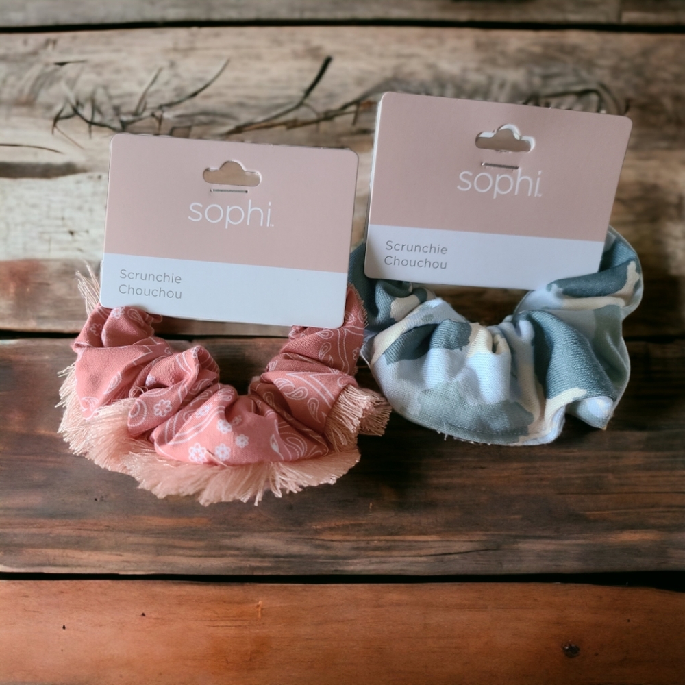 NWT SOPHI HAIR SCRUNCHIE BUNDLE/2 PC